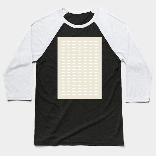 Beige dot lines pattern Baseball T-Shirt by VectoryBelle